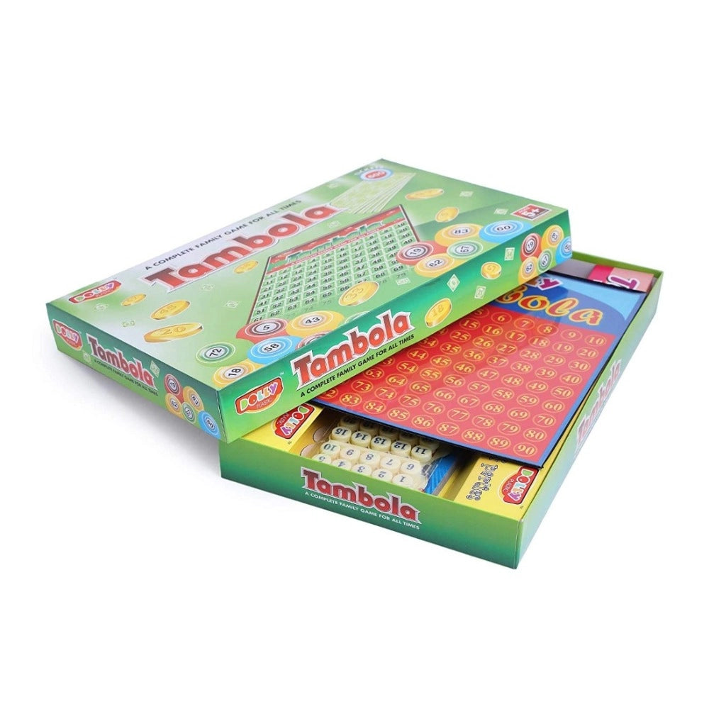 Assorted plastic Tambola board game, entertaining children aged 5+ years, builds curiosity and social skills
