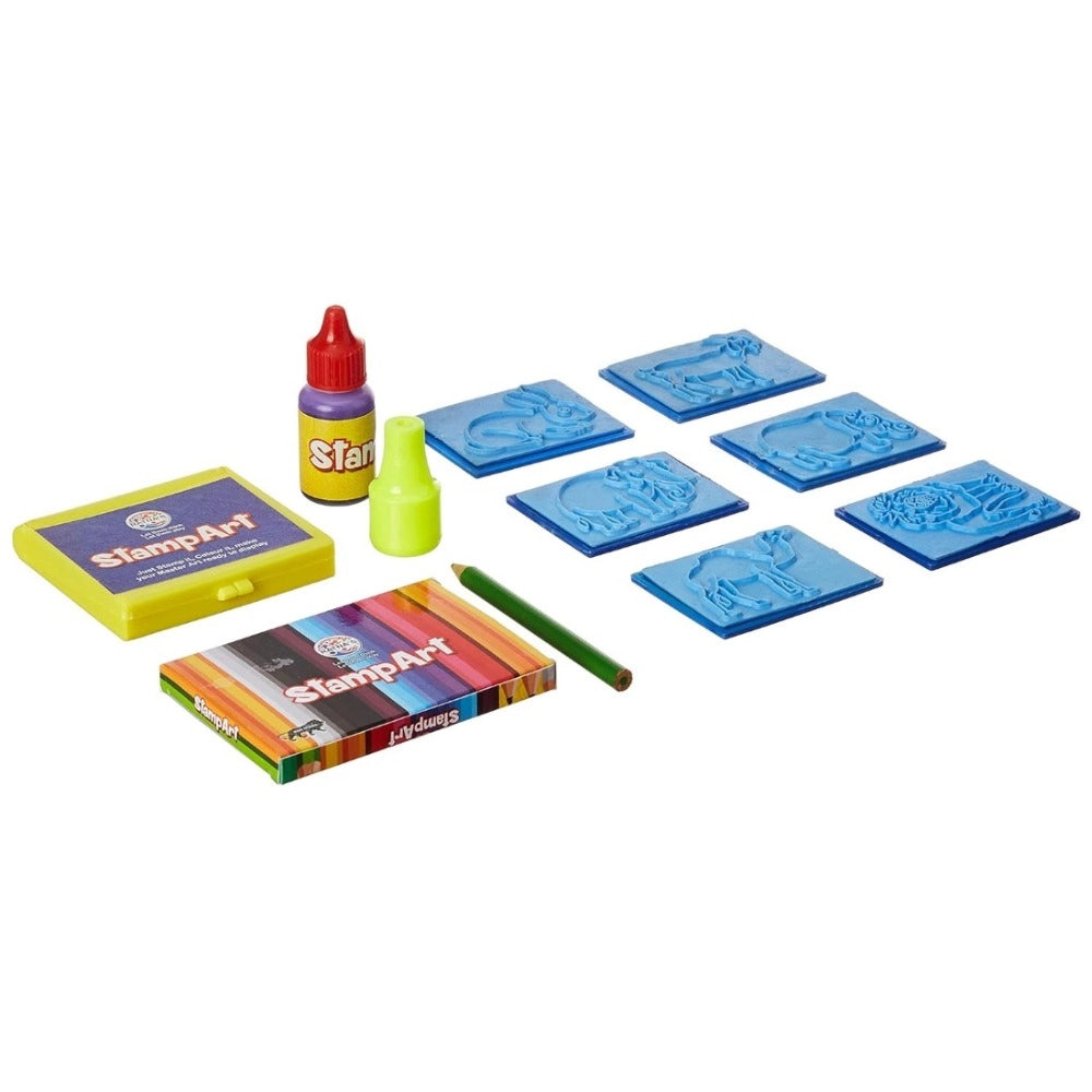 Assorted plastic stamp animal set for kids 4+ years, enhancing creativity & fine motor skills