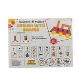 Magnetic cardboard puzzle, educational toy for kids 3+ years, building imaginative creations