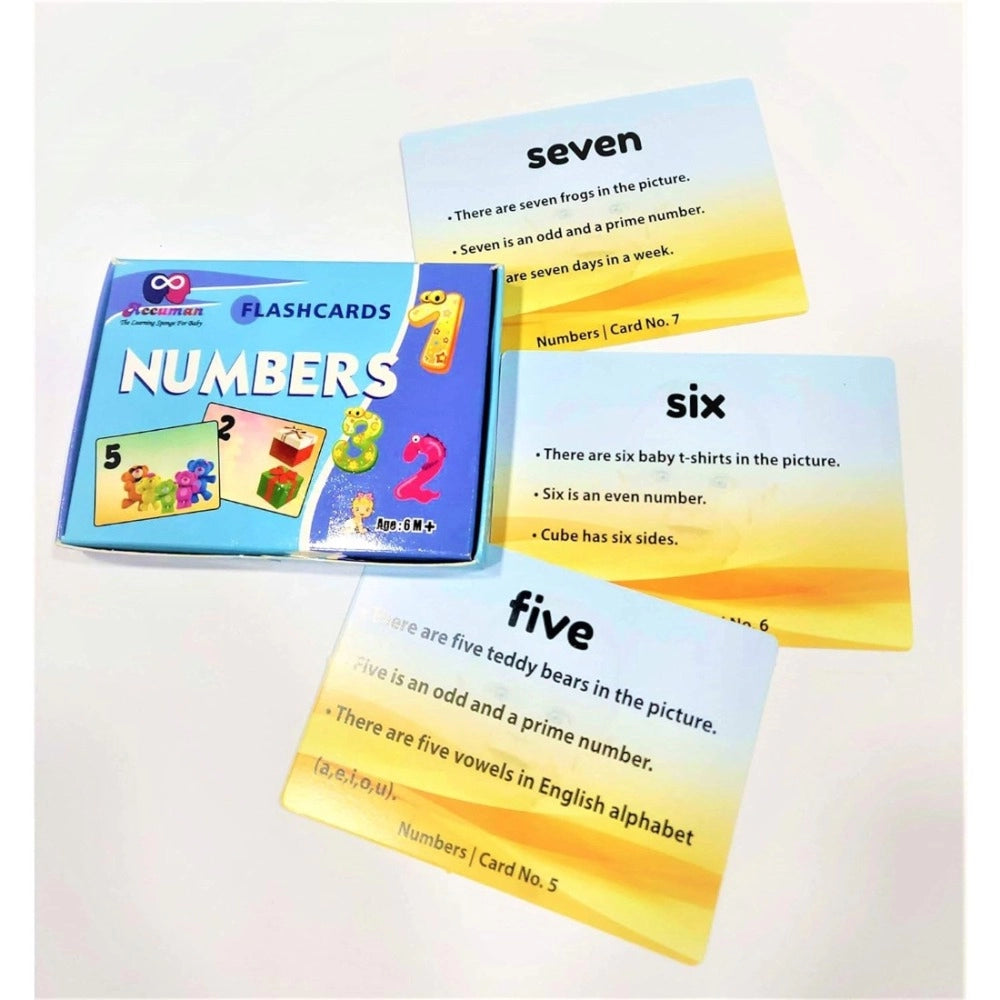 Assorted plastic flash card-number set for educational toys, engaging & fun learning tools for 6+ months old children