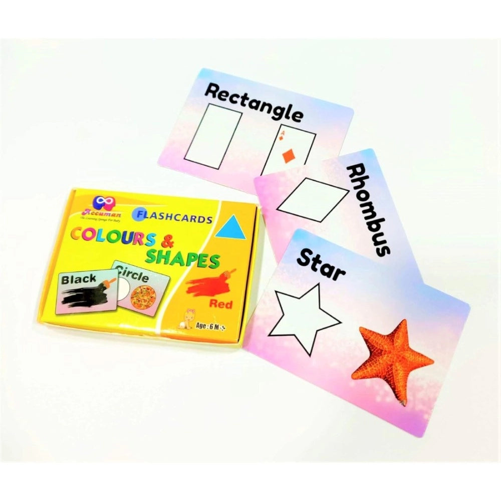 Assorted plastic flash card-color N shapes for educational toys (6+ months), enhancing visual recognition and learning play