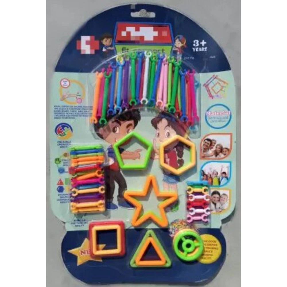 Assorted color plastic stick blocks for toddlers 3+ years, inspire imaginative play & structure building