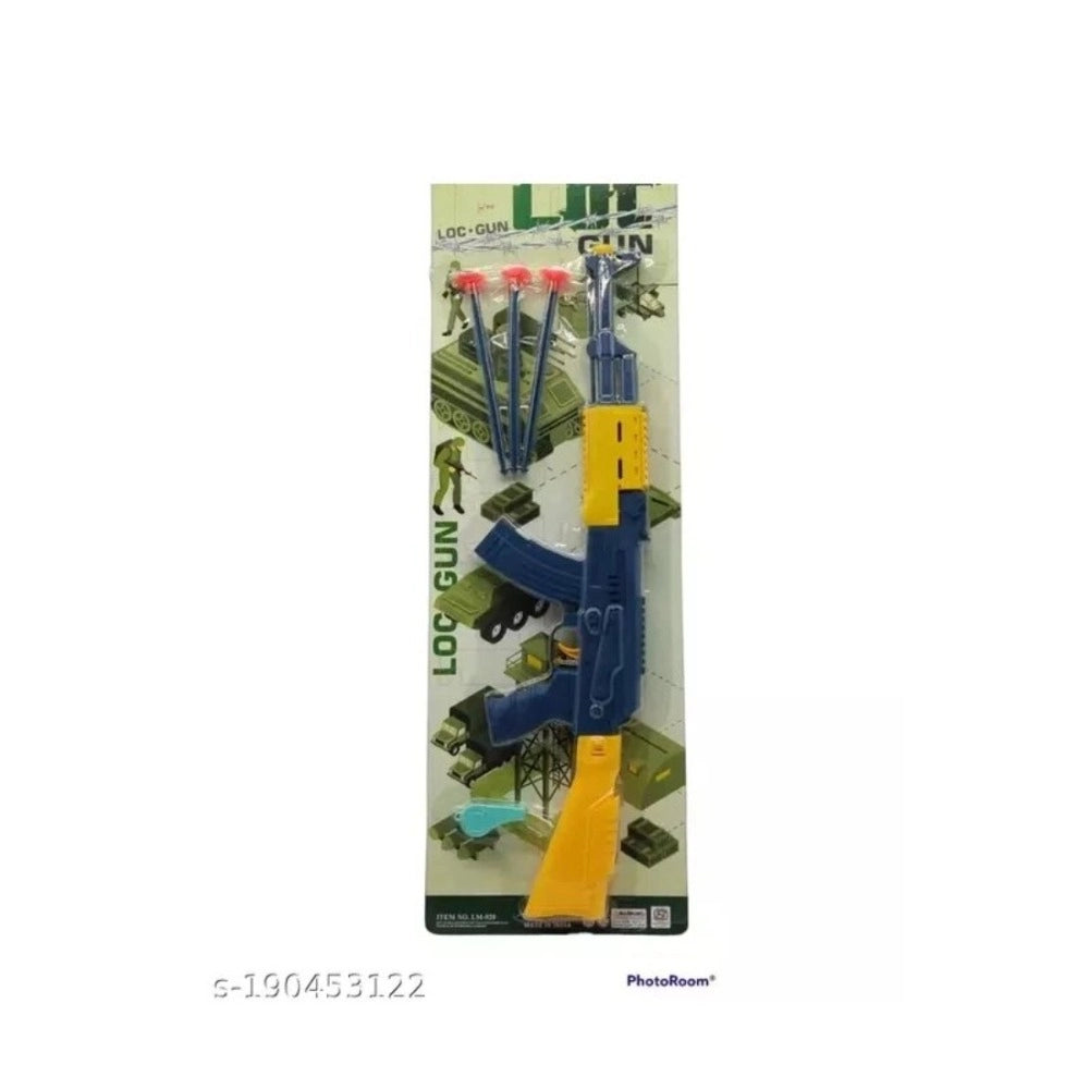 Assorted plastic LOC Gun, colorful toy for kids aged 5+ with extended shooting range