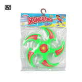 Assorted color plastic boomerang disks (Pack of 3) for fun & play for kids aged 5+ years