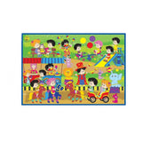 Assorted carnival printed canvas colouring mat for educational toys, fostering creativity in kids aged 3+