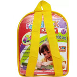 Assorted plastic fan building blocks for educational play (3+ years), develops motor skills & early learning with alphabets on base
