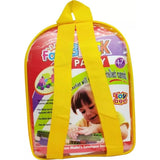 Assorted plastic fan building blocks for children aged 3+, promoting hand-eye coordination, motor skills, observation, and early learning through alphabets