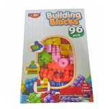 Assorted plastic 96pcs building blocks for educational play, safe & fun for children aged 3+