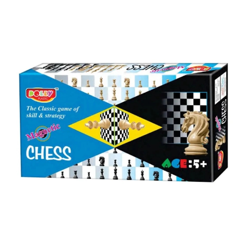 Assorted color plastic magnetic chess set for 2+ years, portable and lightweight, durable HIPS plastic with fine texture