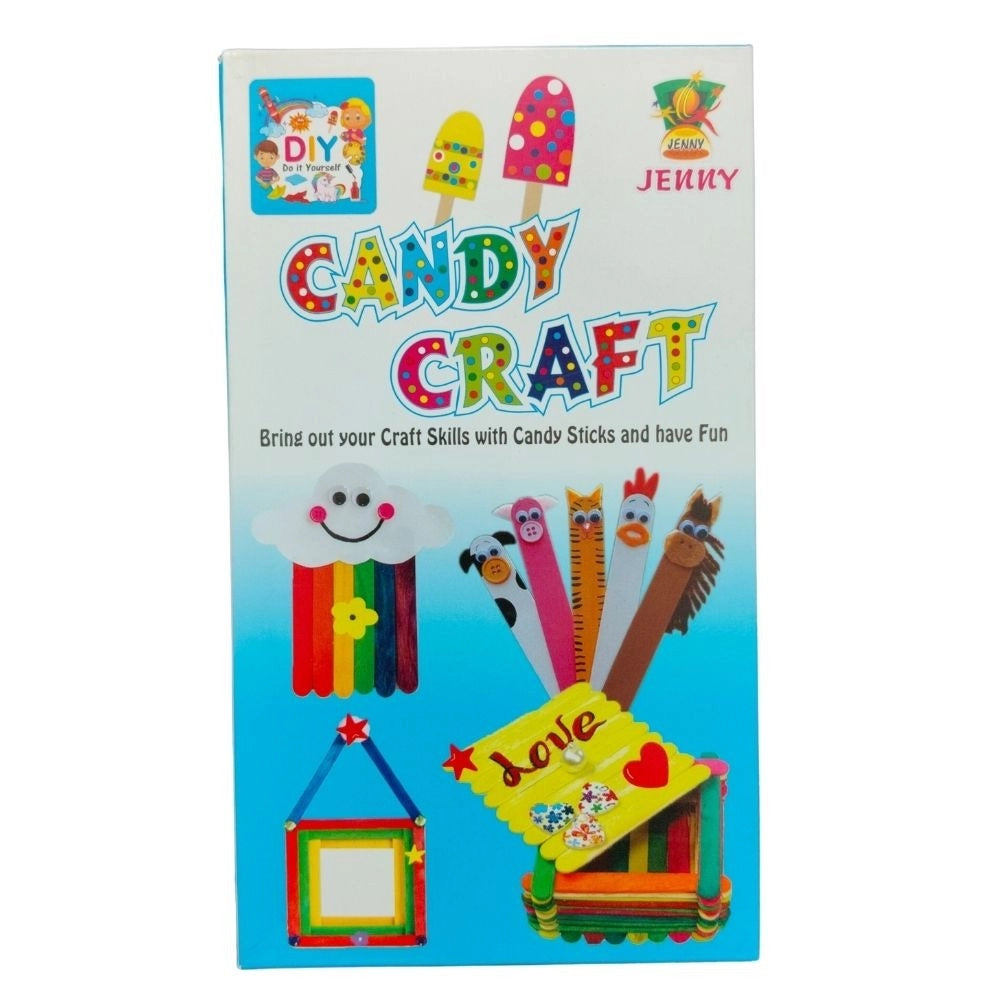 Assorted cardboard Candy Craft educational toys for 5+ years, fostering creativity and imagination with decorative painting and sticking candy sticks