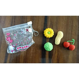 A set of 5 vegetable erasers, rubber stationery, assorted vegetables, children's erasers