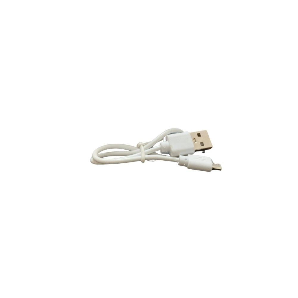 Plastic study lamp, white base with USB cable and attached plug