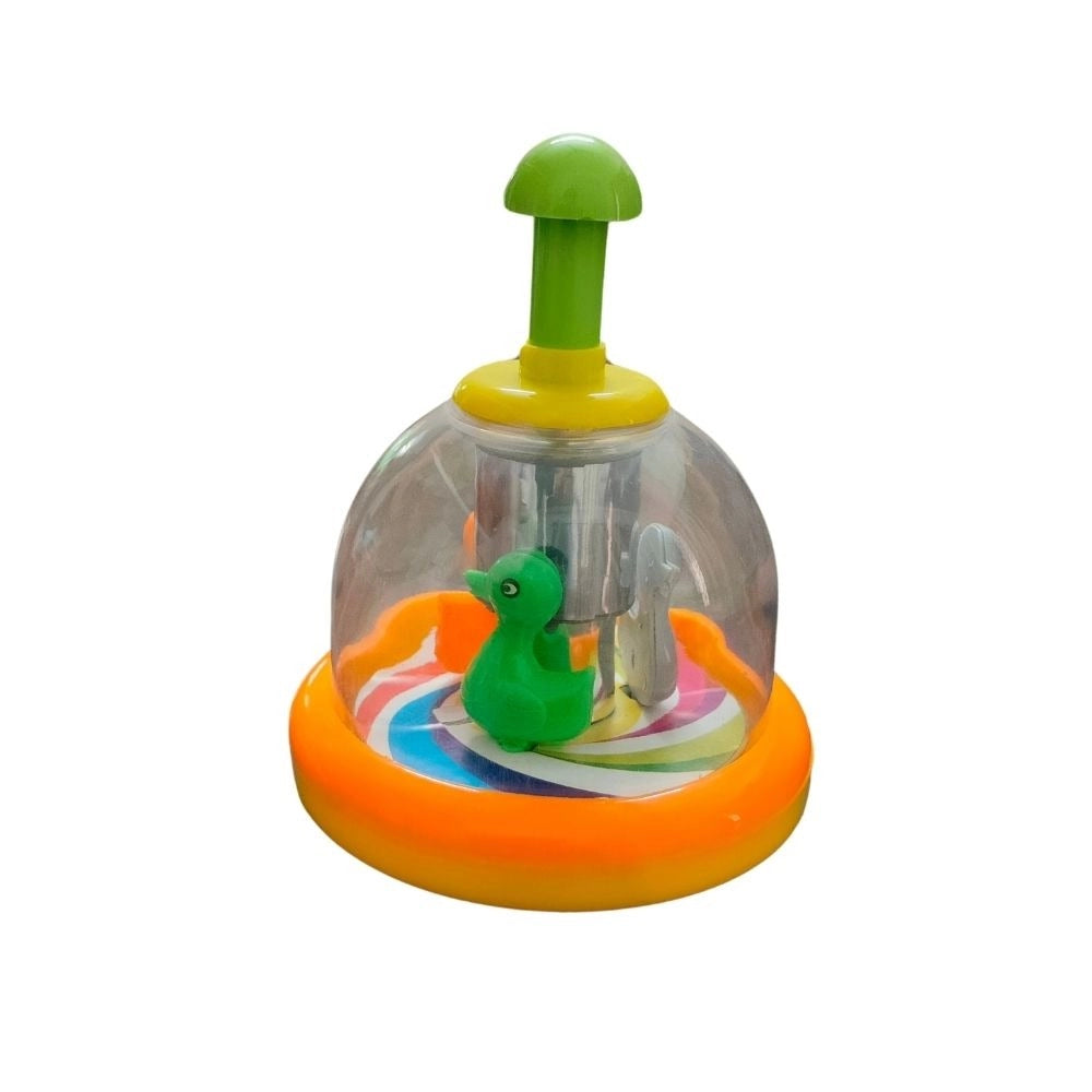 Assorted color plastic spinning mini toy, lightweight and easy-to-hold for 1+ years old, enhances visual development and motor skills