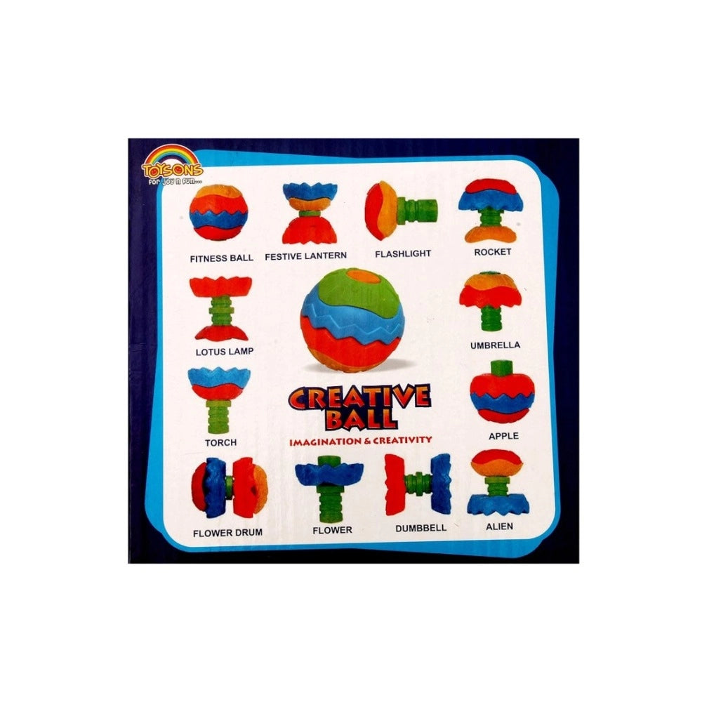 Assorted color plastic creative ball toys for children aged 3+, multiple models to assemble