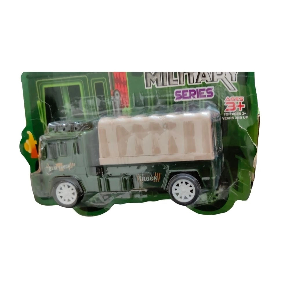 Assorted plastic sitting military truck toys, perfect for toddlers aged 1+ years
