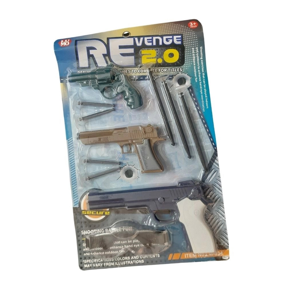 Assorted color, plastic Revenge Gun toy for kids aged 1+ with tactical accessories, no batteries required