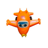 Assorted color plastic cartoon plane toy for 1+ years, no batteries required - encourages hand-eye coordination and language development