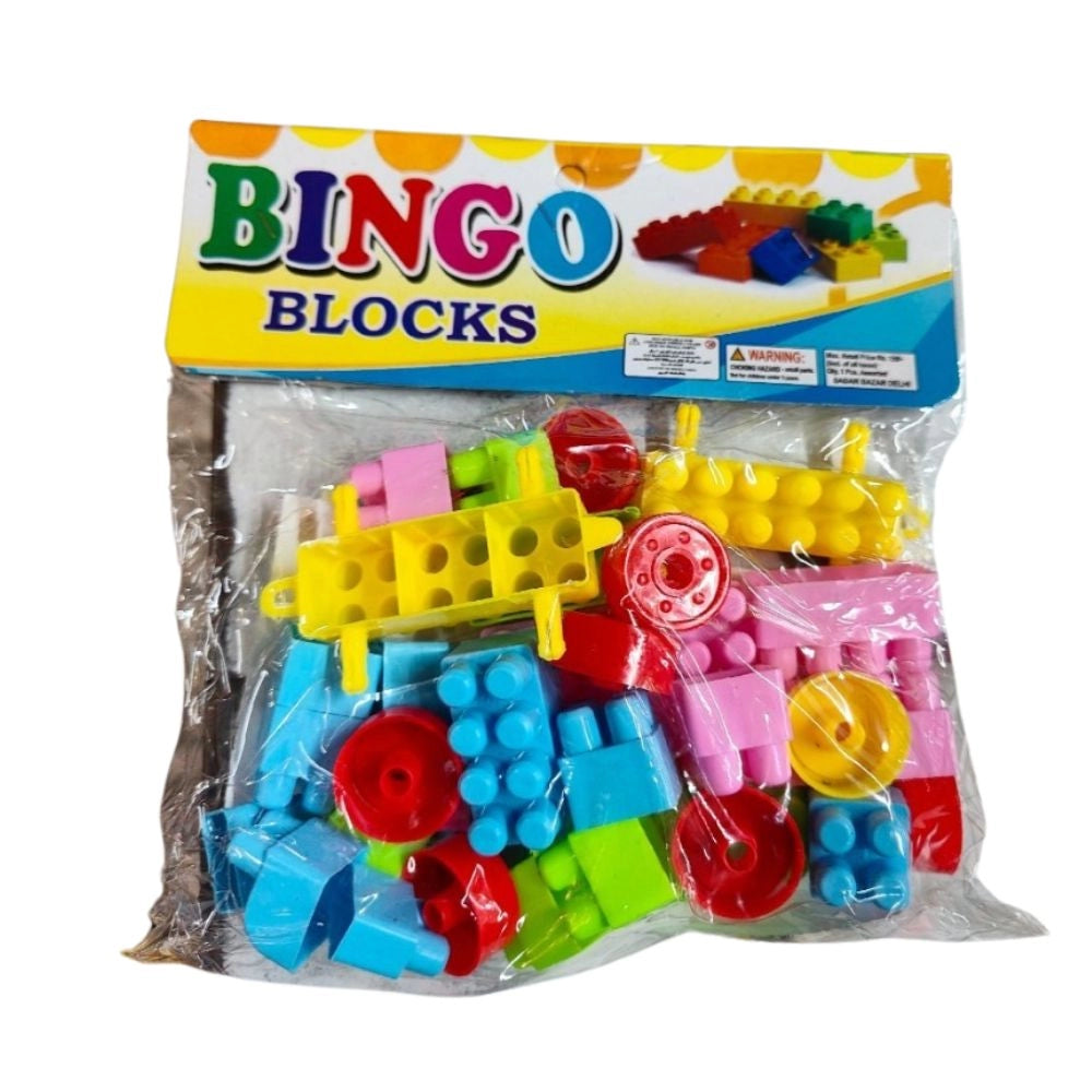 Assorted plastic bingo block set for 3+ years, promoting creativity and learning through play