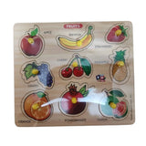 Assorted wood fruits puzzle for toddlers, educational toy boosting learning skills and independent thinking (3+ years)