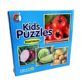 Assorted cardboard vegetable puzzles, educational toys for 4+ years old, enhances cognitive development and visual stimulation
