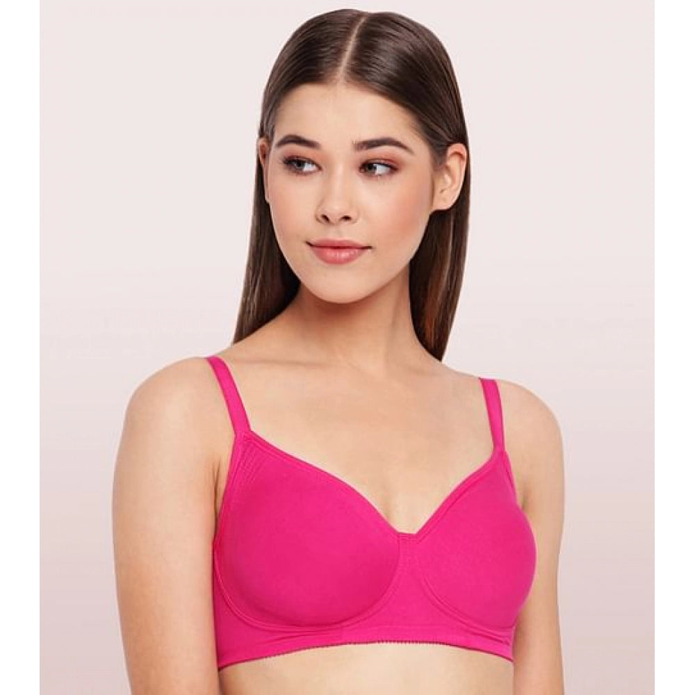 Very-Berry cotton everyday non-padded wirefree bra for women - solid design, comfortable wear