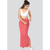 Neon-Pink 4D Stretch Saree Shapewear for women's figure enhancement, solid design