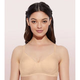 Cotton Enamor A042 women's non-padded, wirefree bra - solid skin color for everyday wear