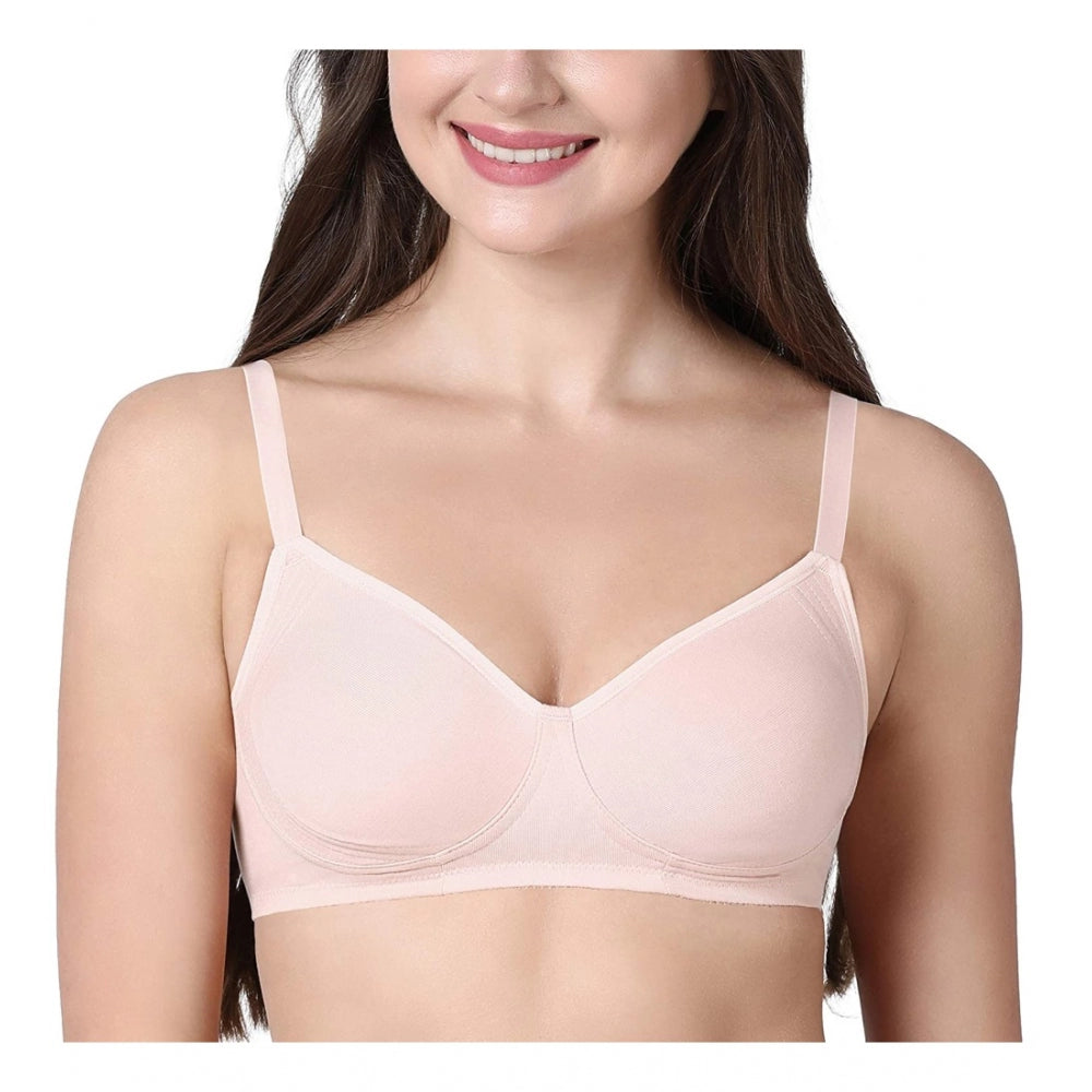 Pearl cotton everyday non-padded wireless bra for women