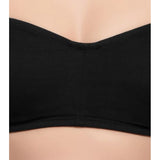 Black cotton strapless bra, Enamor A019 for women without padding on display