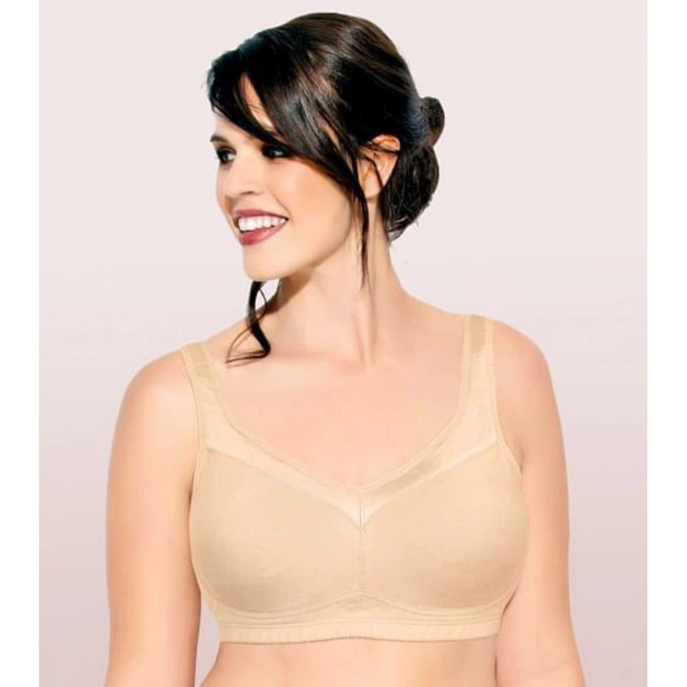 PaleSkin cotton women's full support bra by Enamor - solid design for comfortable wear