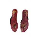 Women's Polyurethane Printed Slip-on Slipper (Red) - GillKart