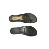 Women's Polyurethane Printed Slip-on Slipper (Black) - GillKart