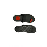 Men's Polyurethane Printed Slip-on Slipper (Black) - GillKart