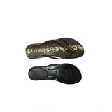 Women's Polyurethane Printed Slip-on Slipper (Brown) - GillKart