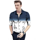 Men's Casual Floral Printed Cotton Blend Unstitched Shirt Fabric 1.6 Mtrs (Navy Blue) - GillKart