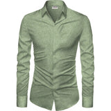 Men's Casual Floral Printed Cotton Blend Unstitched Shirt Fabric 1.6 Mtrs (Green) - GillKart