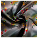 Men's Casual Floral Printed Cotton Blend Unstitched Shirt Fabric 1.6 Mtrs (Multicolor)