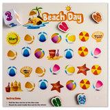 Multi-colored wooden beach game board, ideal for family fun (10x10 inches)