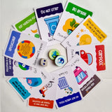 Multi-colored wooden Saving Planet board game, eco-friendly family fun for ages 8+ on a 10x10 inch board
