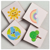 MultiColor wooden puzzle game "Save the Earth" for educational play, 10x10 inches