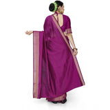 Women's Cotton Silk Self Design Saree With Unstitched Blouse 5.5Mtr (Pink)