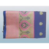 Women's Silk Blend Woven Saree With Unstitched Blouse 5.5Mtr (Dark Blue)