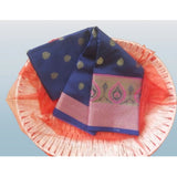 Women's Silk Blend Woven Saree With Unstitched Blouse 5.5Mtr (Dark Blue)
