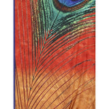 Women's Crepe Digital Print Saree With Unstitched Blouse 5.5Mtr (Orange)