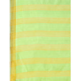 Women's Cotton Silk Striped Saree With Unstitched Blouse 5.5Mtr (Green)