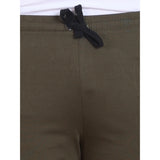 Men's Casual Cotton Striped Above knee Shorts (Olive)