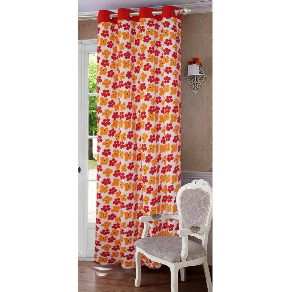 Cotton Printed Curtains (Multicolor, Size: 54x90 In) - GillKart