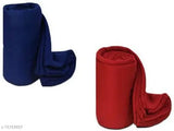 Blue microfiber fleece blanket pack of 2 for cozy comfort, free size - 90x60in from Uniquestyletrader