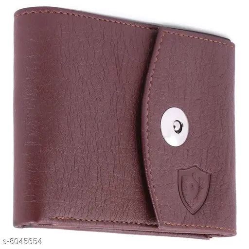 Textured leather men's wallet, free size (11cm x 9cm), new stylish design from India