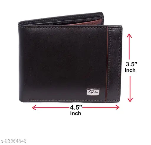 Leather striped net, fancy modern men's wallet, free size (12cm x 9cm), made in India